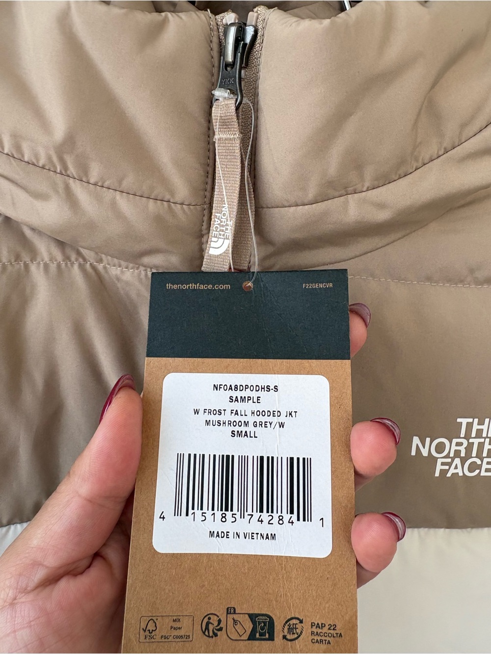 NEW North Face Frost Fall Hooded Down Jacket Size Small - Picture 4 of 10